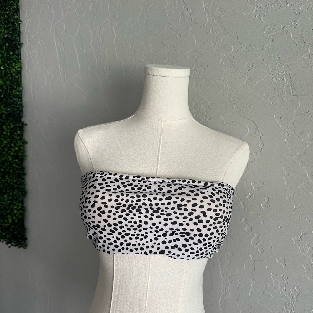 Polka Dot Strapless Women's Top